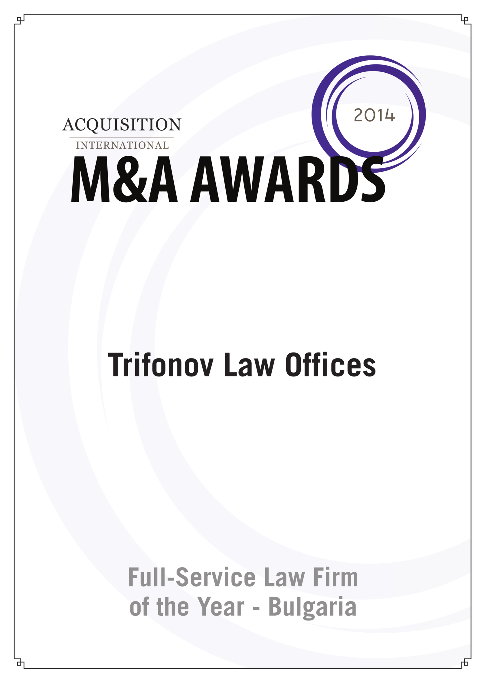 2014 Full-Service Law Firm of the Year